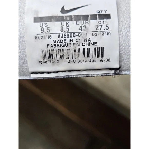 Nike Air VaporMax Flyknit 3 Multi-Color Running Athletic Gym Training Size 9.5